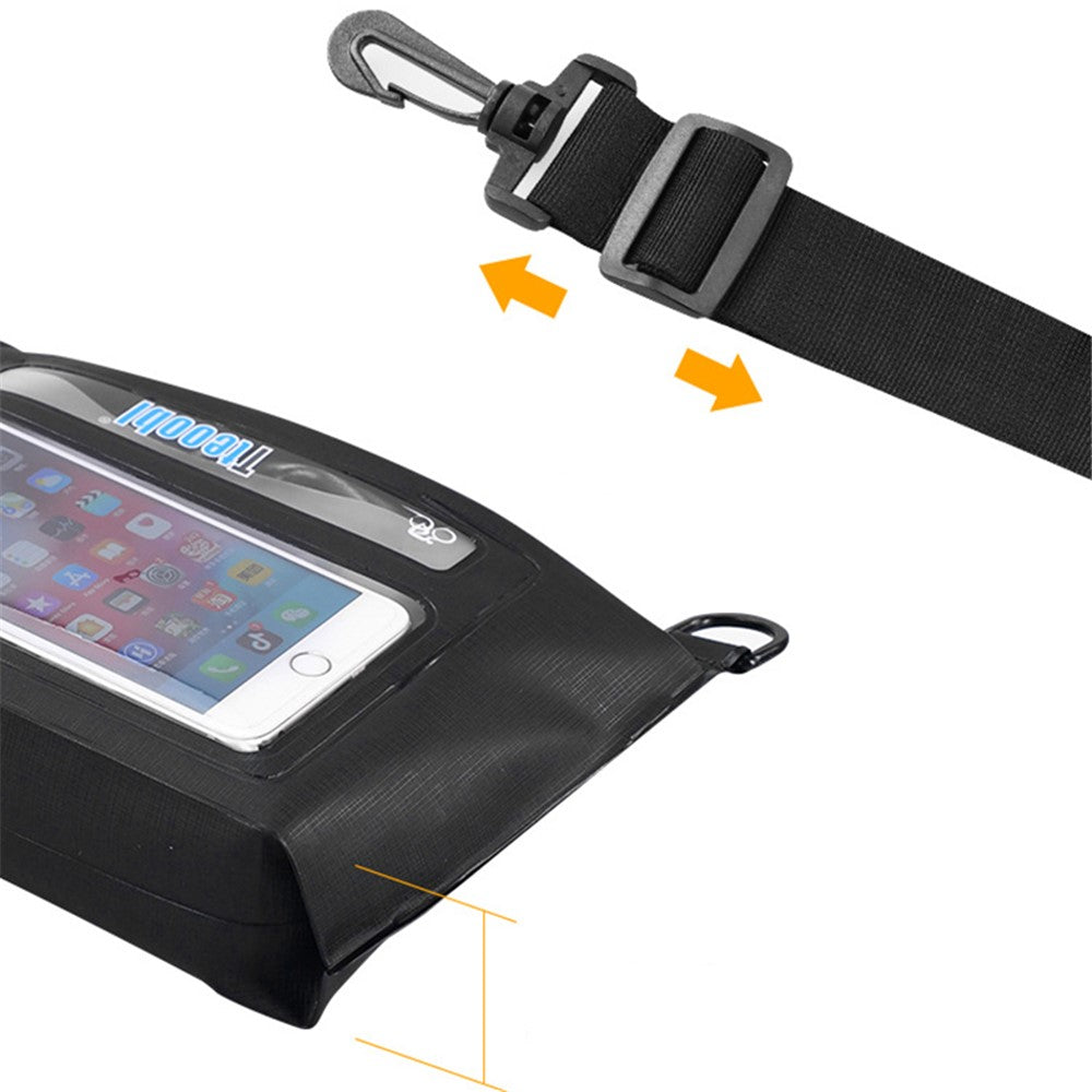TTEOOBL IPX8 Waterproof Waist Bag Touch Screen Phone Chest Pack with Adjustable Strap