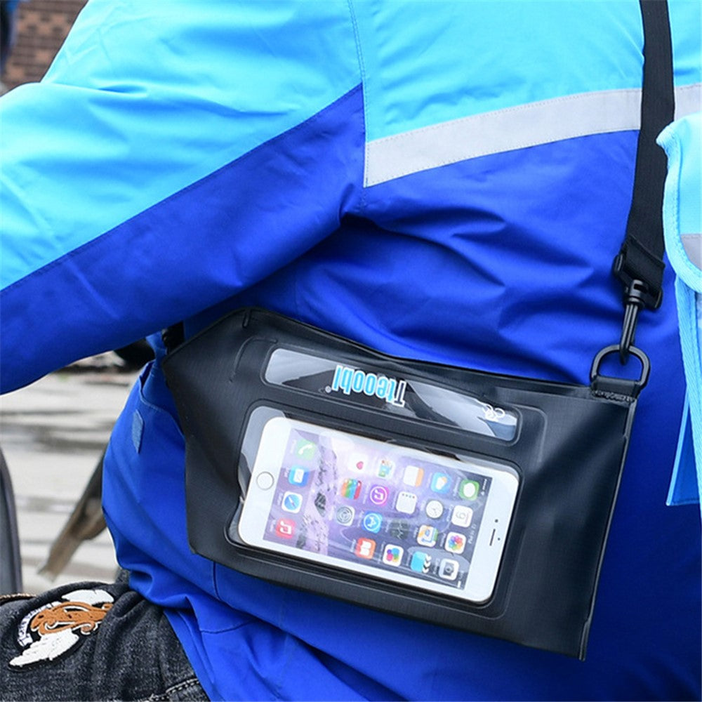 TTEOOBL IPX8 Waterproof Waist Bag Touch Screen Phone Chest Pack with Adjustable Strap