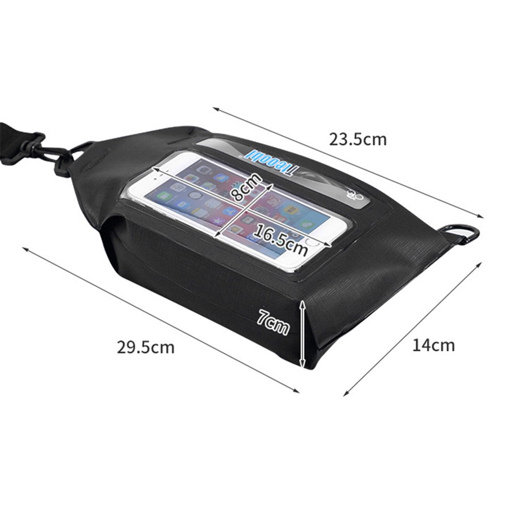 TTEOOBL IPX8 Waterproof Waist Bag Touch Screen Phone Chest Pack with Adjustable Strap