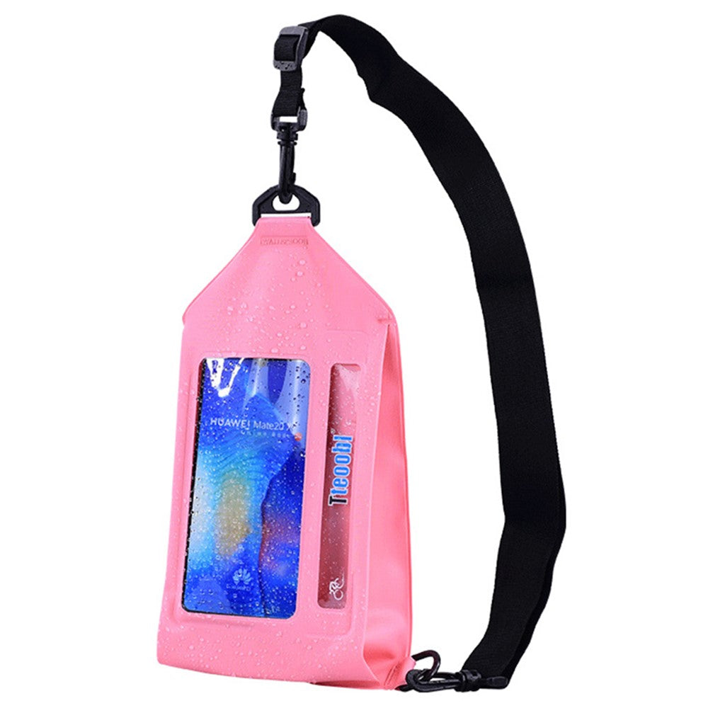 TTEOOBL IPX8 Waterproof Waist Bag Touch Screen Phone Chest Pack with Adjustable Strap