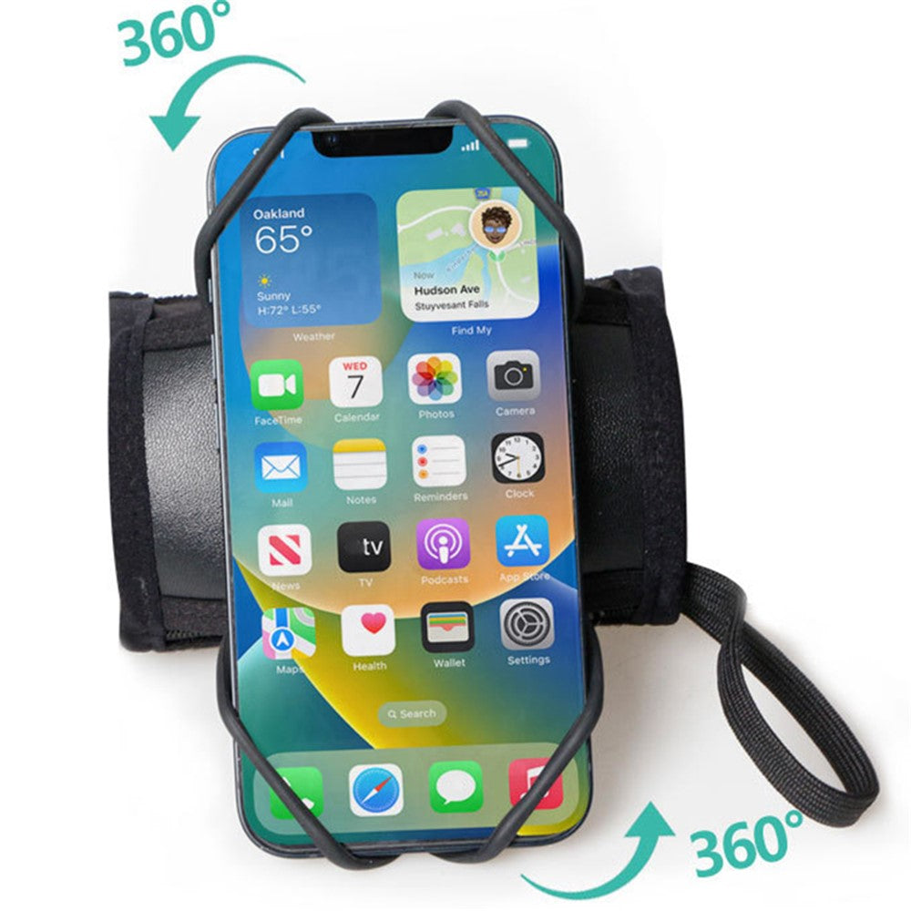 12x10cm Wristband Phone Holder 360-Degree Rotatable Forearm Wrist Storage Bag
