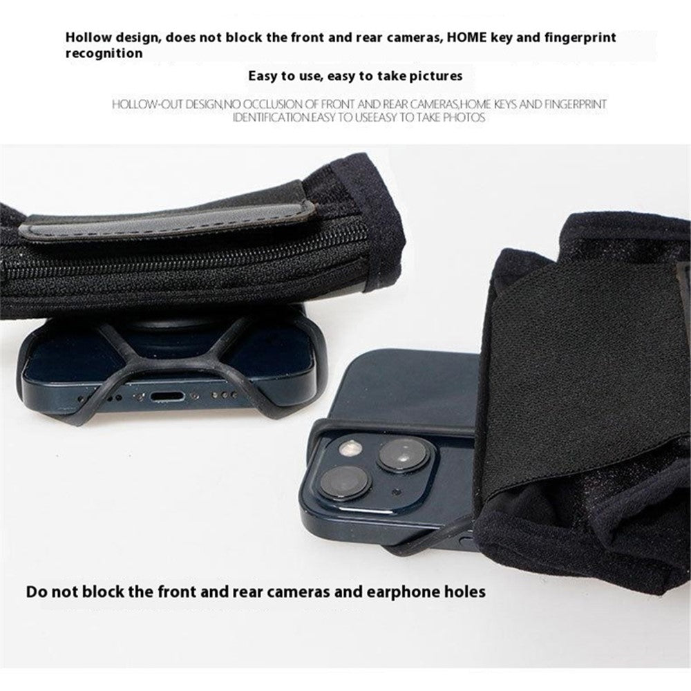 12x10cm Wristband Phone Holder 360-Degree Rotatable Forearm Wrist Storage Bag