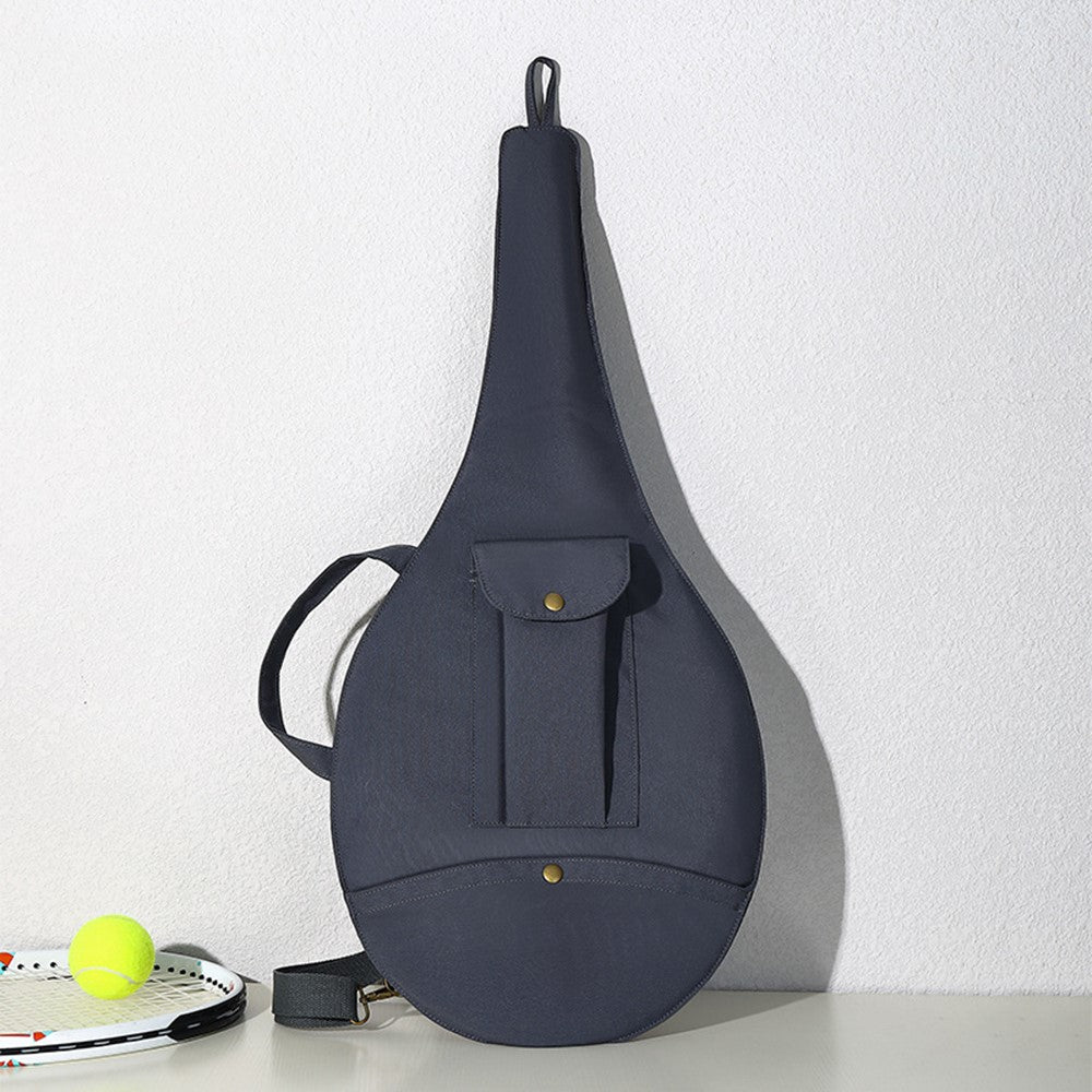 5620 Canvas Tennis Bag Waterproof Portable Tennis Racket Storage Bag, 34x76cm