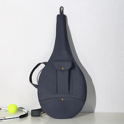 5620 Canvas Tennis Bag Waterproof Portable Tennis Racket Storage Bag, 34x76cm