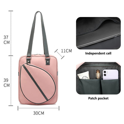 5611 30x39x11cm Badminton Racket Storage Bag Shoulder Bag Handbag Gym Tote Bag