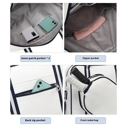 5625 PU Leather Racket Storage Bag Handbag Gym Bag Crossbody Shoulder Bag