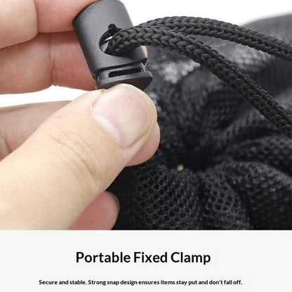 16L Drawstring Mesh Bag Waterproof Leather Base Sports Ball Organizer with Hanging Hook for Basketball