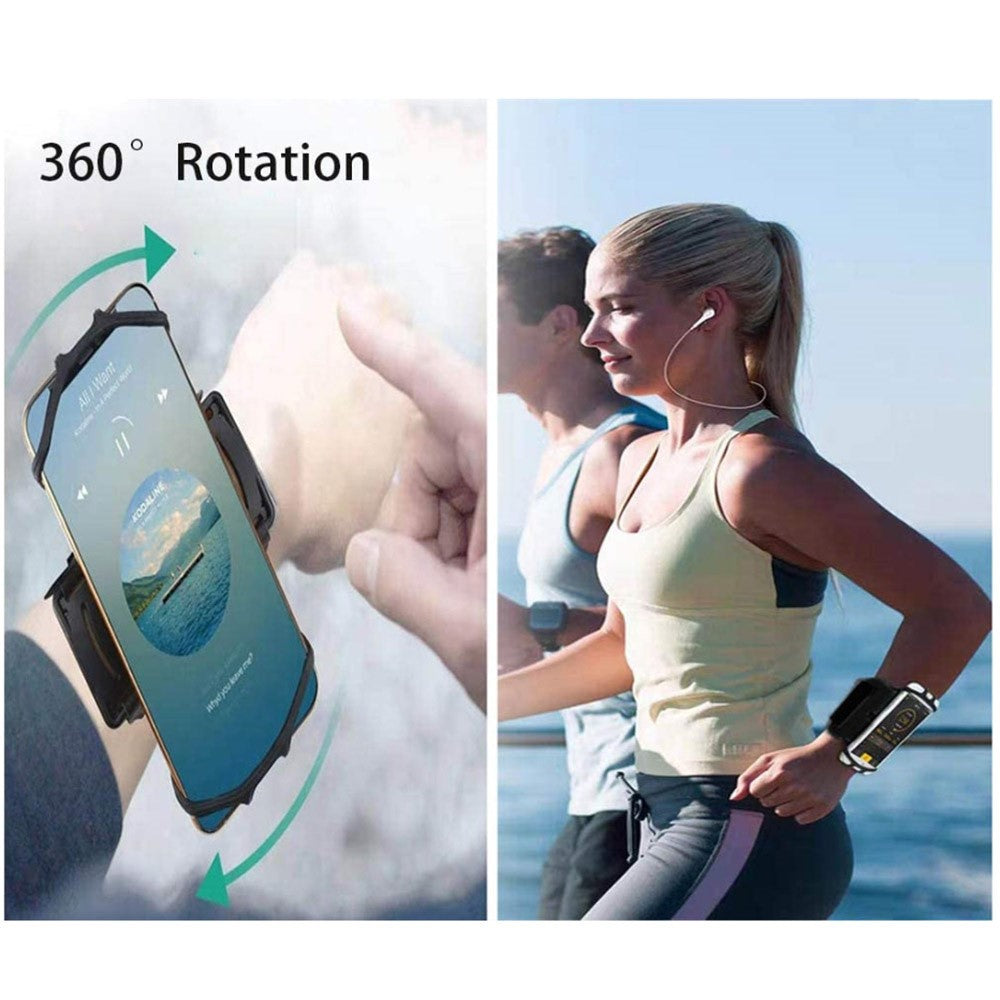 Phone Armband for Running Cycling Sports Adjustable Arm Band Holder with Magic Tape