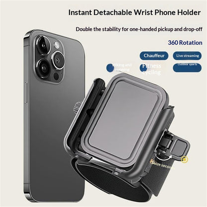 Instant Detachable Wrist Phone Holder 360° Rotation Armband for Live Streaming Running Cycling Sports