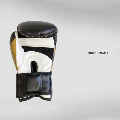KAILUN NW-036 Leather Kick Boxing Gloves Karate Muay Thai Free Fight Training Gloves, 6oz