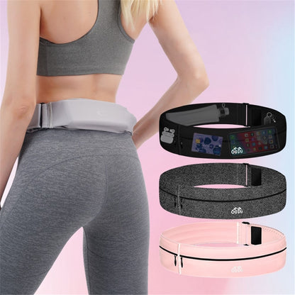 Elastic Sport Pouch Belt Fitness Jogging Running Waist Pack Bag 7.2'' Cell Phone Holder, Size: S