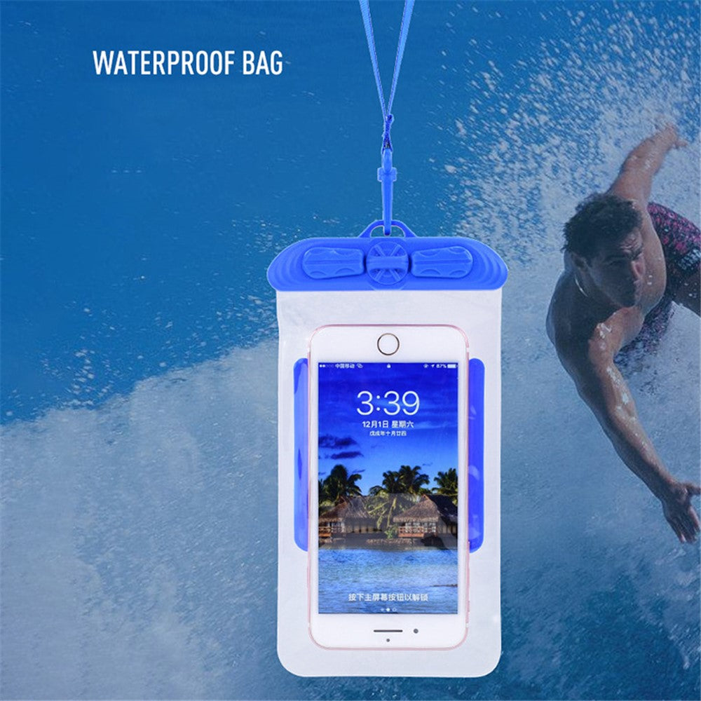 T-35C Universal Waterproof Bag for 5.2-6.4 inches Cell Phone Beach Pool Dry Bag Pouch with Lanyard for Swimming