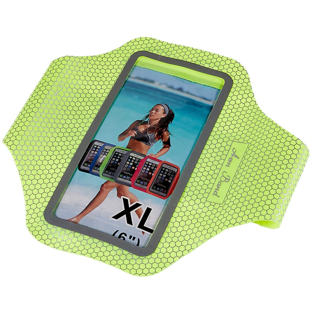 Honeycomb Pattern Outdoor Running Arm Bag Ultra-thin Sports 6-inch Phone Touch Screen Armband Storage Bag