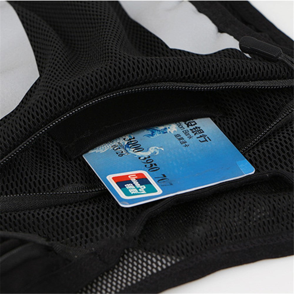 Outdoor Sports Water Bottle Chest Bag Breathable Cycling Night Running Bag Reflective Shoulder Backpack for 65-130cm Waist