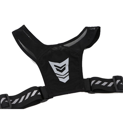 Outdoor Sports Water Bottle Chest Bag Breathable Cycling Night Running Bag Reflective Shoulder Backpack for 65-130cm Waist