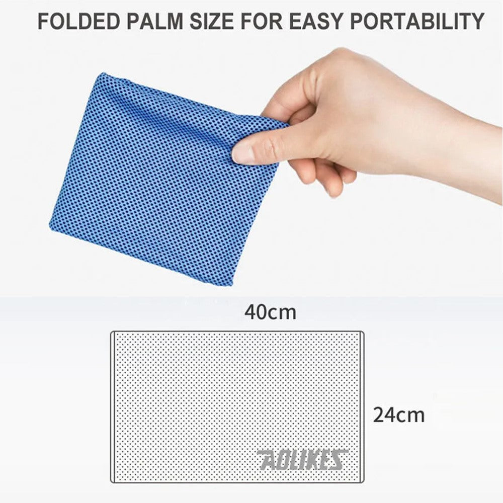 AOLIKES 7933 Cooling Polyester Wrist Sleeve Towel Quick Dry Heat Remove for Yoga Tenis Gym Fitness Runnig
