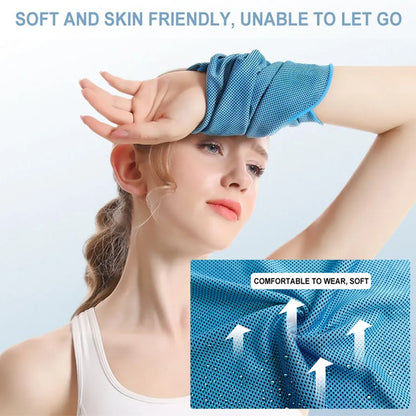 AOLIKES 7933 Cooling Polyester Wrist Sleeve Towel Quick Dry Heat Remove for Yoga Tenis Gym Fitness Runnig