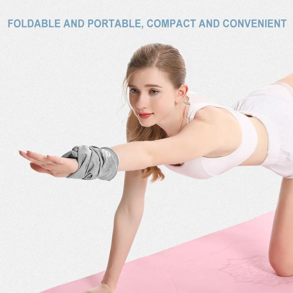AOLIKES 7933 Cooling Polyester Wrist Sleeve Towel Quick Dry Heat Remove for Yoga Tenis Gym Fitness Runnig