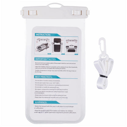 Waterproof Phone Pouch Case Holder for Under 6.5-inches Phone Underwater Clear Cellphone Dry Bag