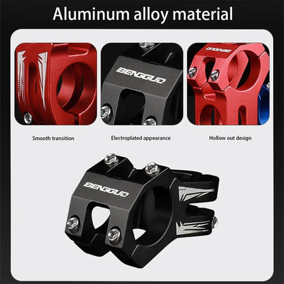 BENGGUO BG-2702 31.8mm CNC Aluminum Alloy MTB Bike Front Fork Stem Bicycle Handlebar Stem