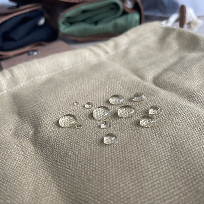 HALIN Fruit Picking Bag Waist Hanging Drawstring Canvas Foraging Pouch for Outdoor Camping Picnic