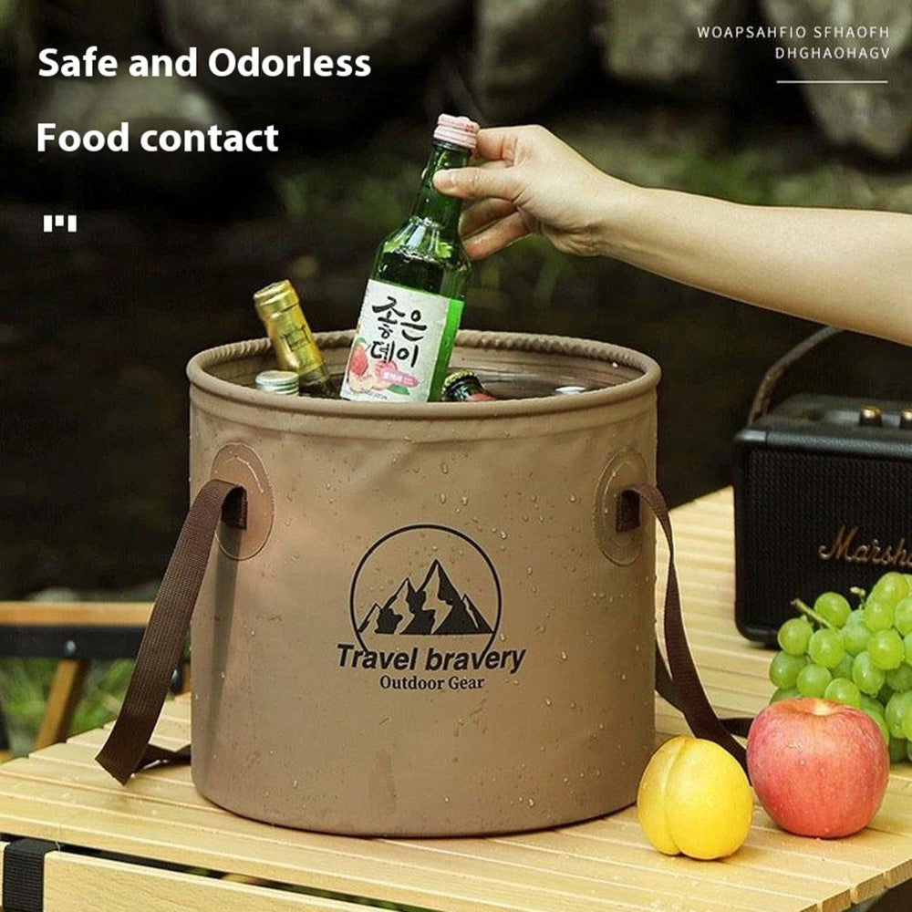 HALIN AT6658-10 10L Folding Bucket Portable Water Container Collapsible Bucket for Camping Hiking