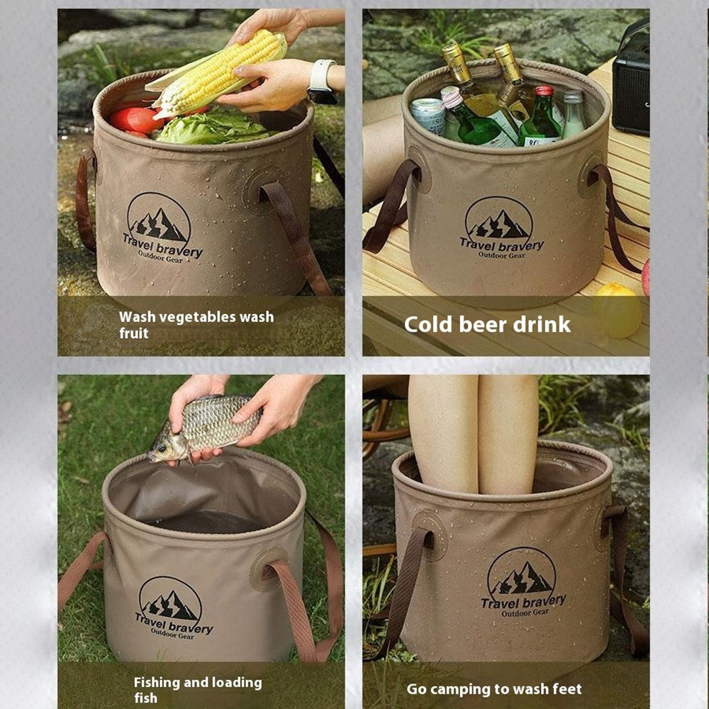 HALIN AT6658-10 10L Folding Bucket Portable Water Container Collapsible Bucket for Camping Hiking