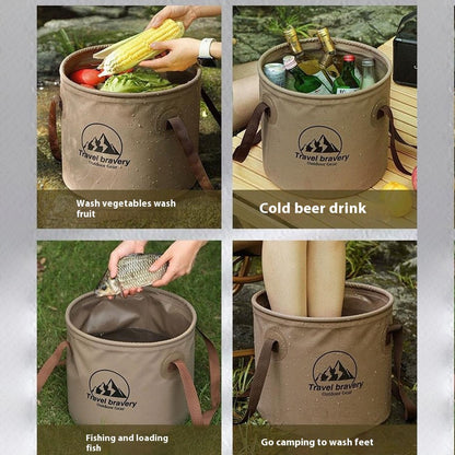 HALIN AT6658-10 10L Folding Bucket Portable Water Container Collapsible Bucket for Camping Hiking