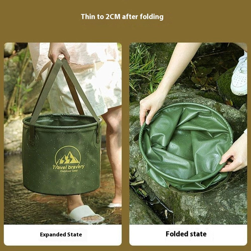 HALIN AT6658-10 10L Folding Bucket Portable Water Container Collapsible Bucket for Camping Hiking