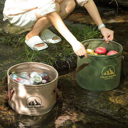 HALIN AT6658-10 10L Folding Bucket Portable Water Container Collapsible Bucket for Camping Hiking