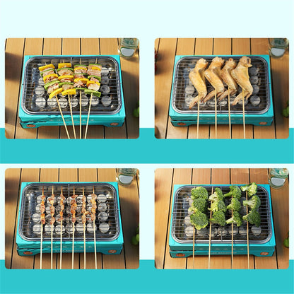 Outdoor Disposable Barbecue Stove Kraft Paper + Stainless Steel BBQ Grill Wash-free Lazy Camping Picnic Stove (BPA Free, No FDA Certification)
