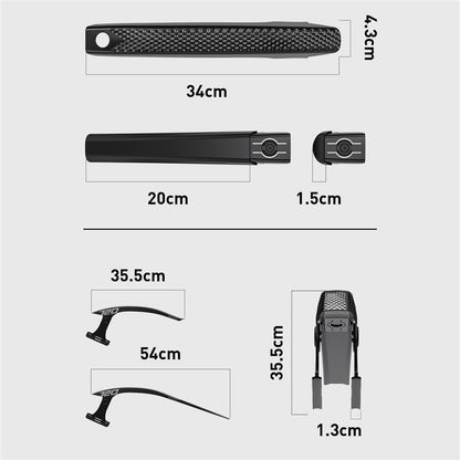 ENLEE EN720 1 Pair Mudguard for Road Bike Folding Bicycle Fender for 700Cx18-32mm Tire Width