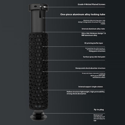 WEST BIKING YP0804081 3D Printed Bicycle Handlebar Grips Anti Slip Shock Absorbing Mountain Bike Handle Bar