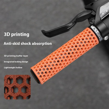 WEST BIKING YP0804081 3D Printed Bicycle Handlebar Grips Anti Slip Shock Absorbing Mountain Bike Handle Bar
