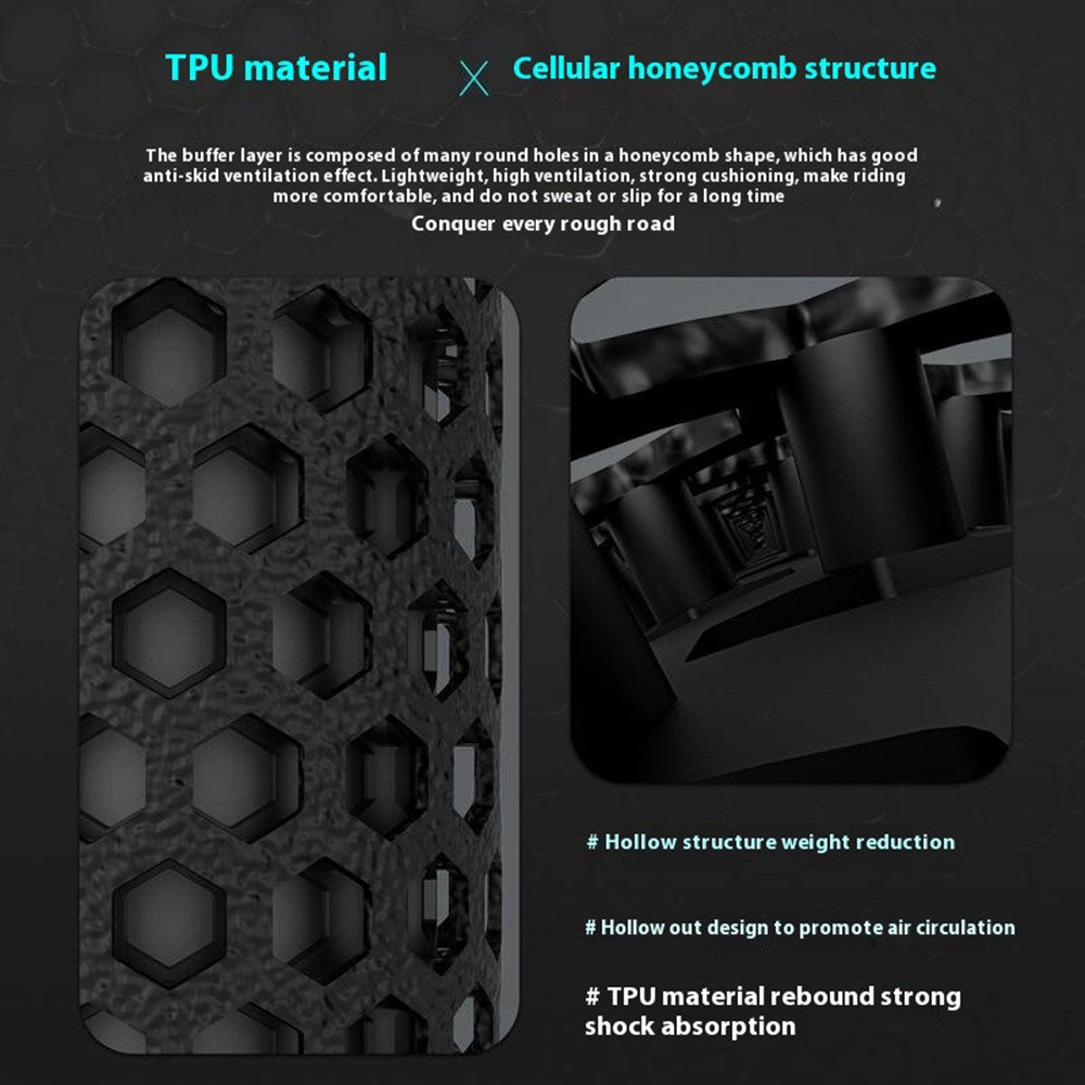 WEST BIKING YP0804081 3D Printed Bicycle Handlebar Grips Anti Slip Shock Absorbing Mountain Bike Handle Bar