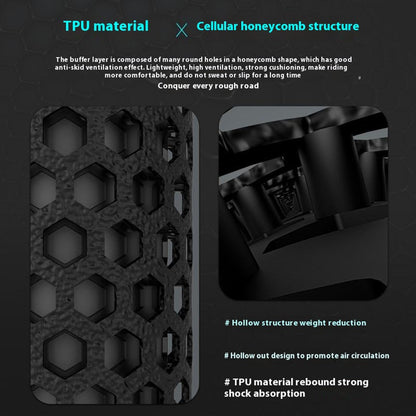 WEST BIKING YP0804081 3D Printed Bicycle Handlebar Grips Anti Slip Shock Absorbing Mountain Bike Handle Bar