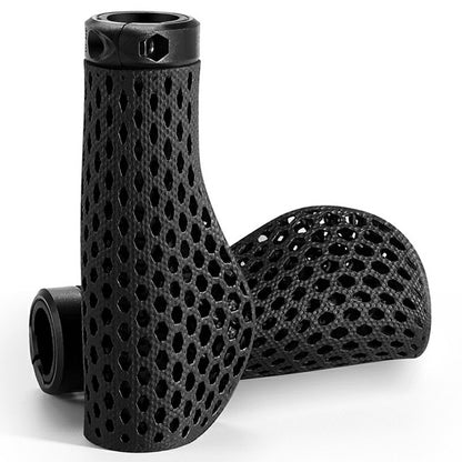 WEST BIKING YP0804085 1 Pair 3D Printed Bike Handlebar Grip Mountain Bike Anti Slip Shock Absorbing Handle Cover