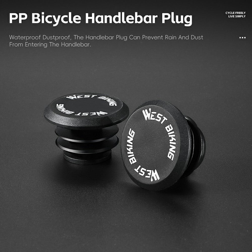 WEST BIKING YP0804085 1 Pair 3D Printed Bike Handlebar Grip Mountain Bike Anti Slip Shock Absorbing Handle Cover