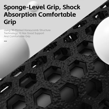 WEST BIKING YP0804085 1 Pair 3D Printed Bike Handlebar Grip Mountain Bike Anti Slip Shock Absorbing Handle Cover