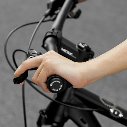 WEST BIKING YP0804085 1 Pair 3D Printed Bike Handlebar Grip Mountain Bike Anti Slip Shock Absorbing Handle Cover