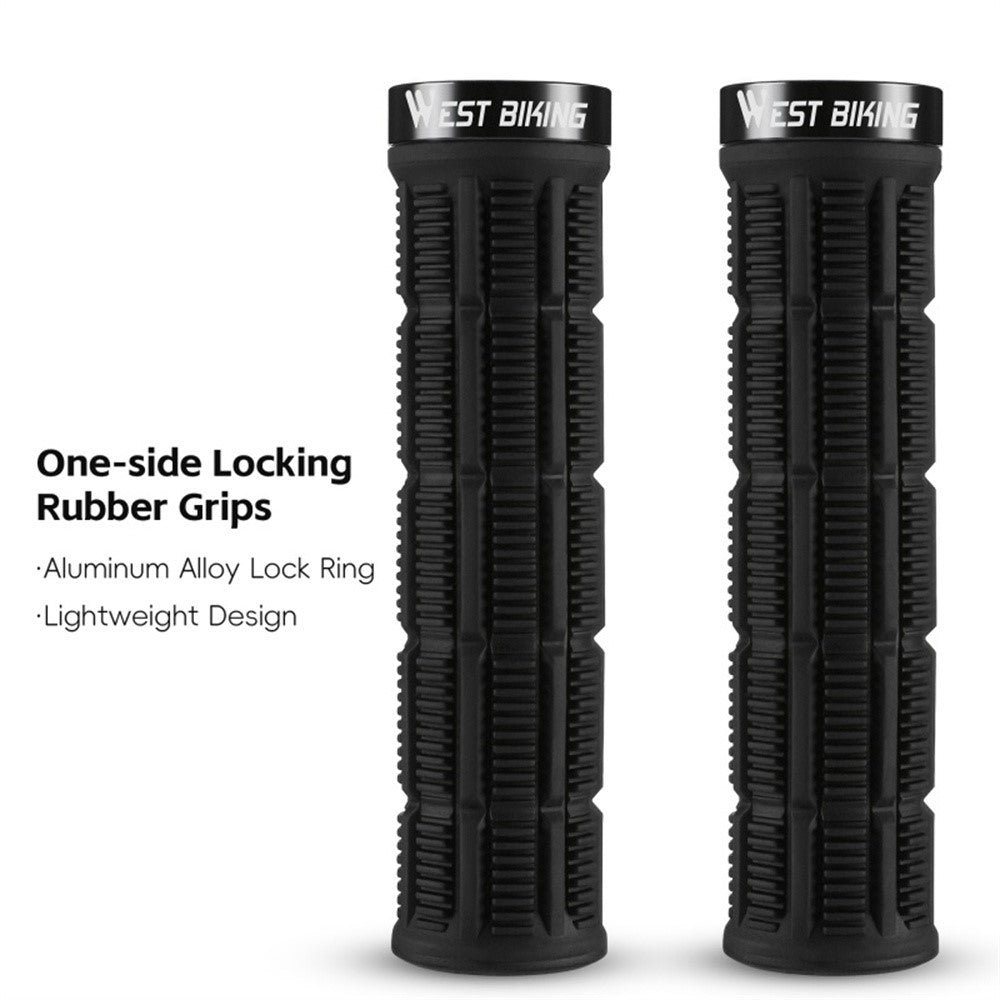 WEST BIKING YP0804089 1 Pair Anti Slip Mountain Bike Handlebar Grips Shock Absorbing Bicycle Grips