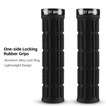WEST BIKING YP0804089 1 Pair Anti Slip Mountain Bike Handlebar Grips Shock Absorbing Bicycle Grips