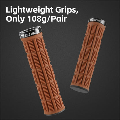 WEST BIKING YP0804089 1 Pair Anti Slip Mountain Bike Handlebar Grips Shock Absorbing Bicycle Grips