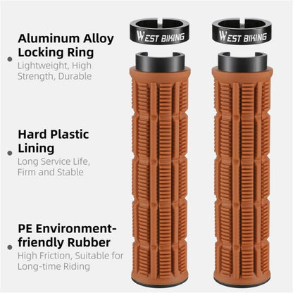 WEST BIKING YP0804089 1 Pair Anti Slip Mountain Bike Handlebar Grips Shock Absorbing Bicycle Grips