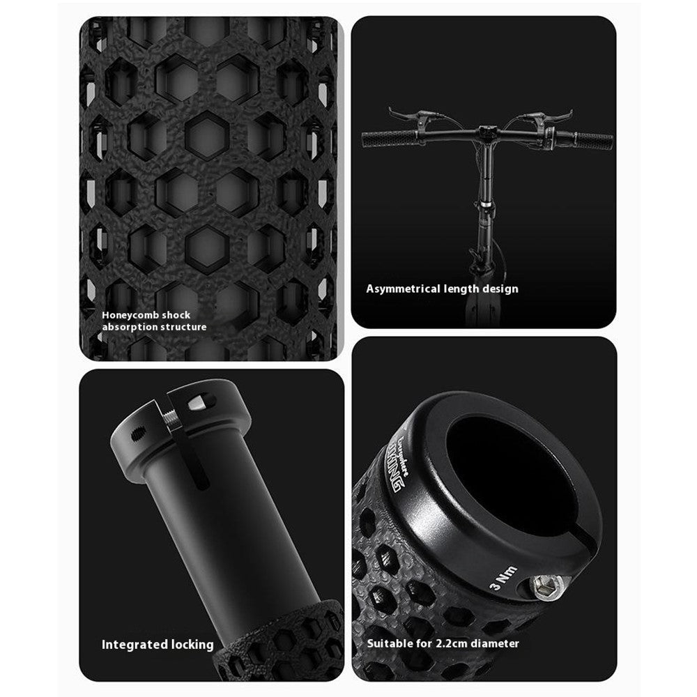 WEST BIKING YP0804092 1 Pair Mountain Bike Long + Short Grips 3D Printed TPU Anti Slip Handlebar Grips