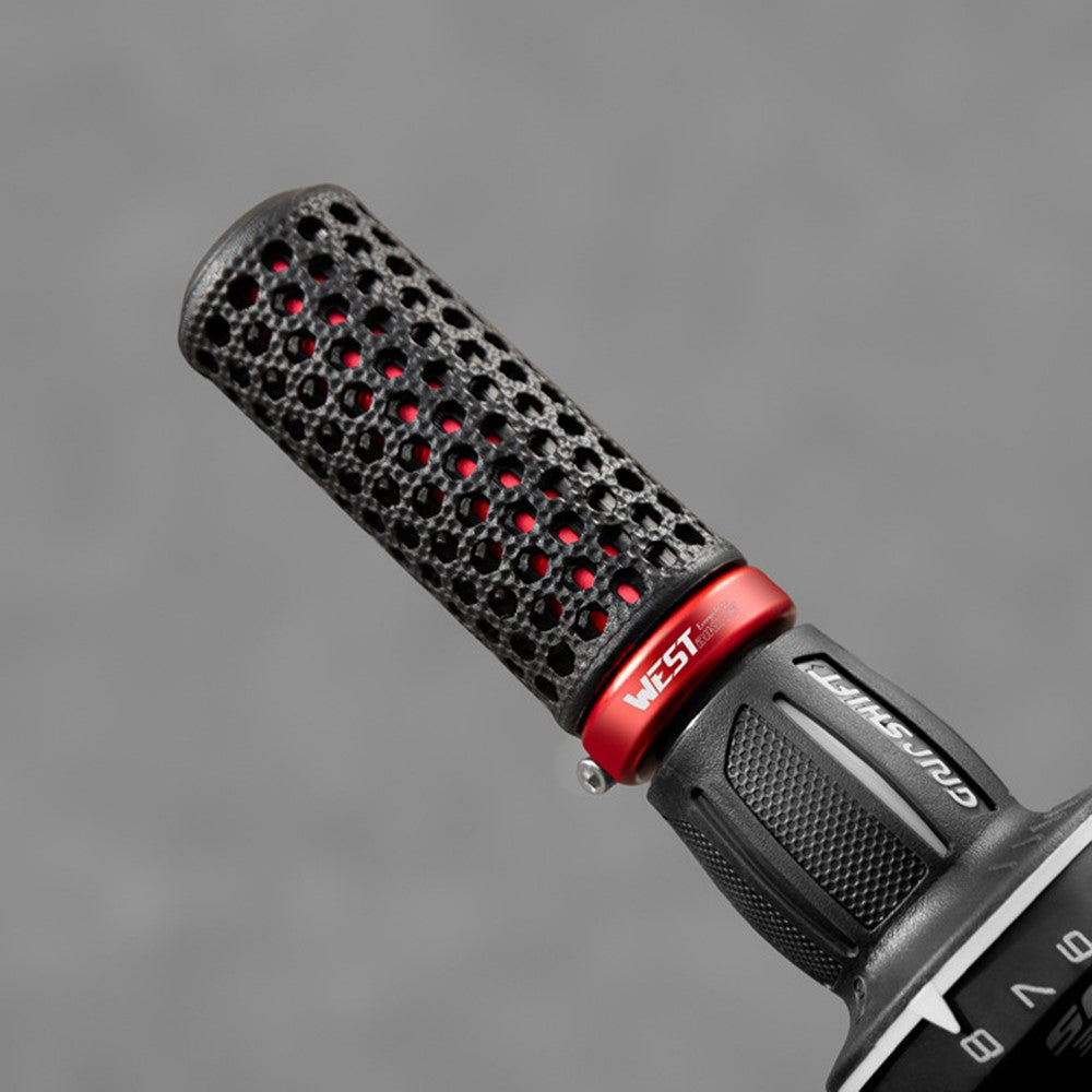 WEST BIKING YP0804092 1 Pair Mountain Bike Long + Short Grips 3D Printed TPU Anti Slip Handlebar Grips
