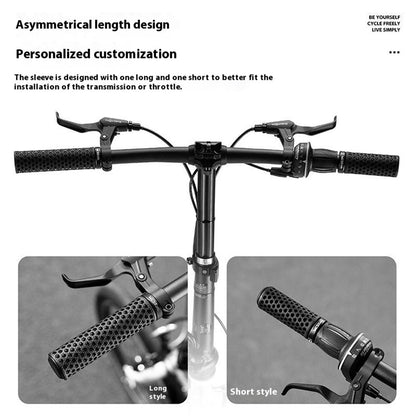 WEST BIKING YP0804092 1 Pair Mountain Bike Long + Short Grips 3D Printed TPU Anti Slip Handlebar Grips