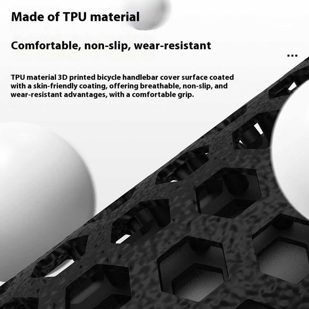 WEST BIKING YP0804092 1 Pair Mountain Bike Long + Short Grips 3D Printed TPU Anti Slip Handlebar Grips