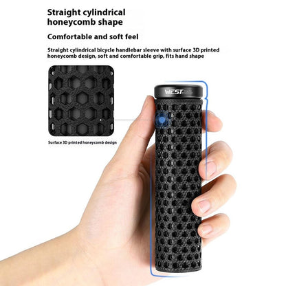 WEST BIKING YP0804092 1 Pair Mountain Bike Long + Short Grips 3D Printed TPU Anti Slip Handlebar Grips