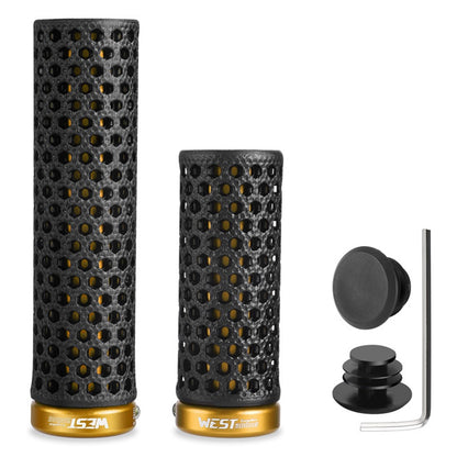 WEST BIKING YP0804092 1 Pair Mountain Bike Long + Short Grips 3D Printed TPU Anti Slip Handlebar Grips